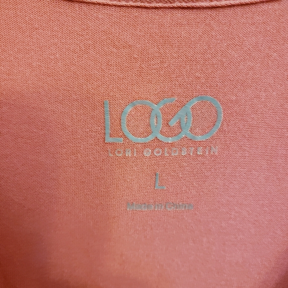 LOGO Lori Goldstein Pink Sleeveless Top Ombre Hem, Size M - Picture 4 of 5